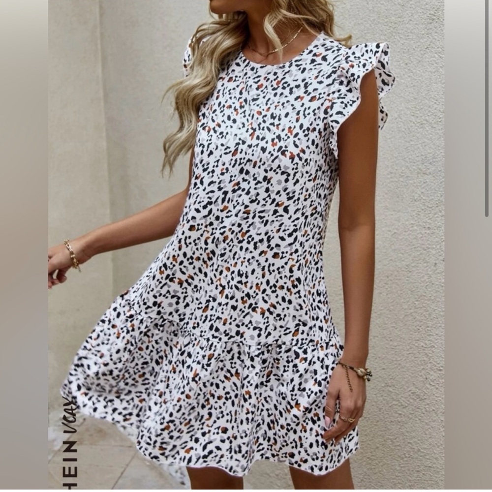 Animal print mini dress